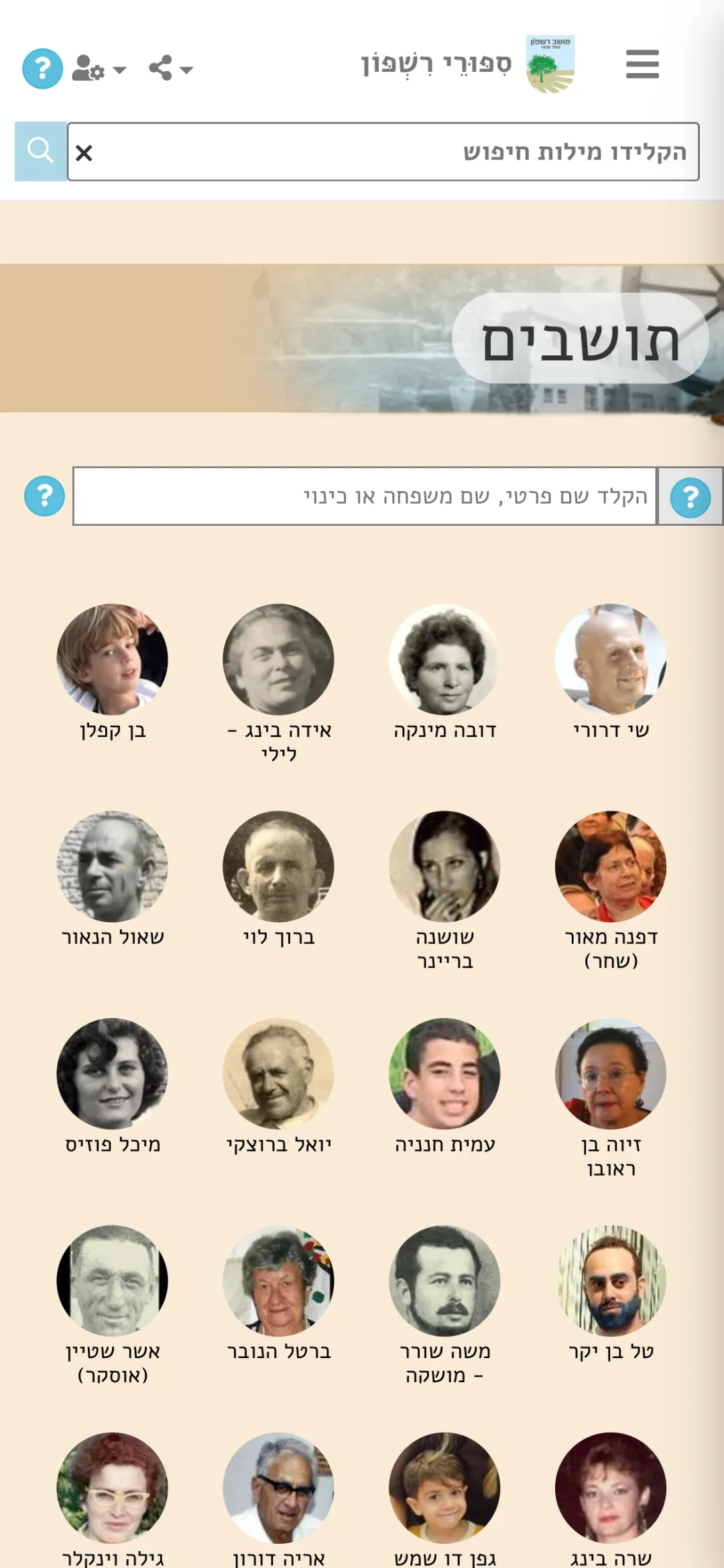 כל חברי הקהילה במבט אחד