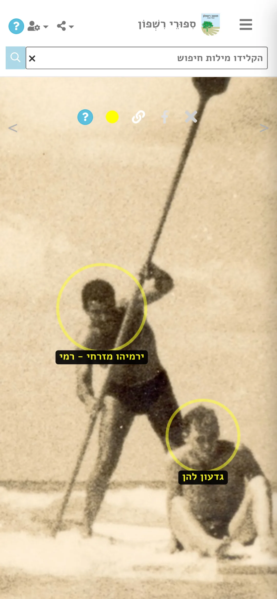 עיגול מזהה את החותר בים